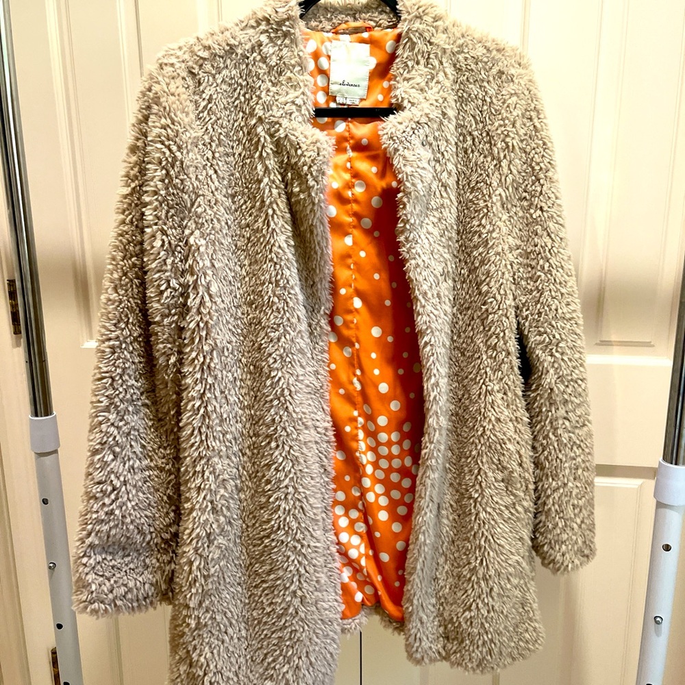 Sherpa long coat with cute liner